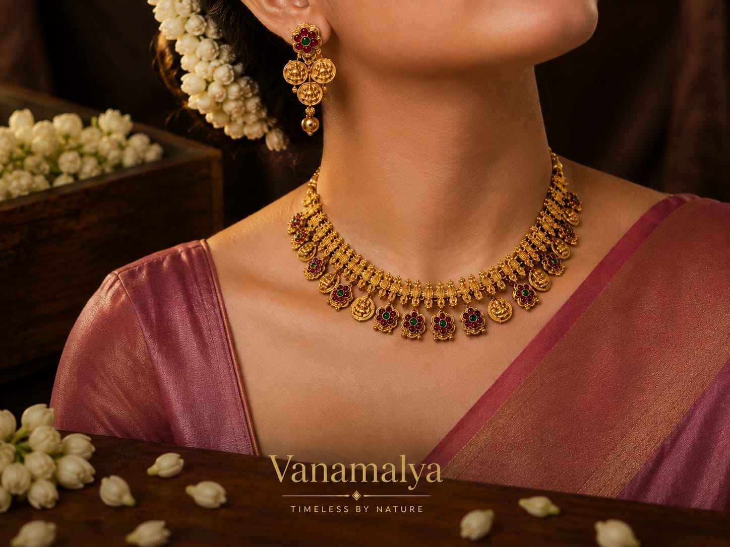 Kasturi Temple Necklace Set — view 3