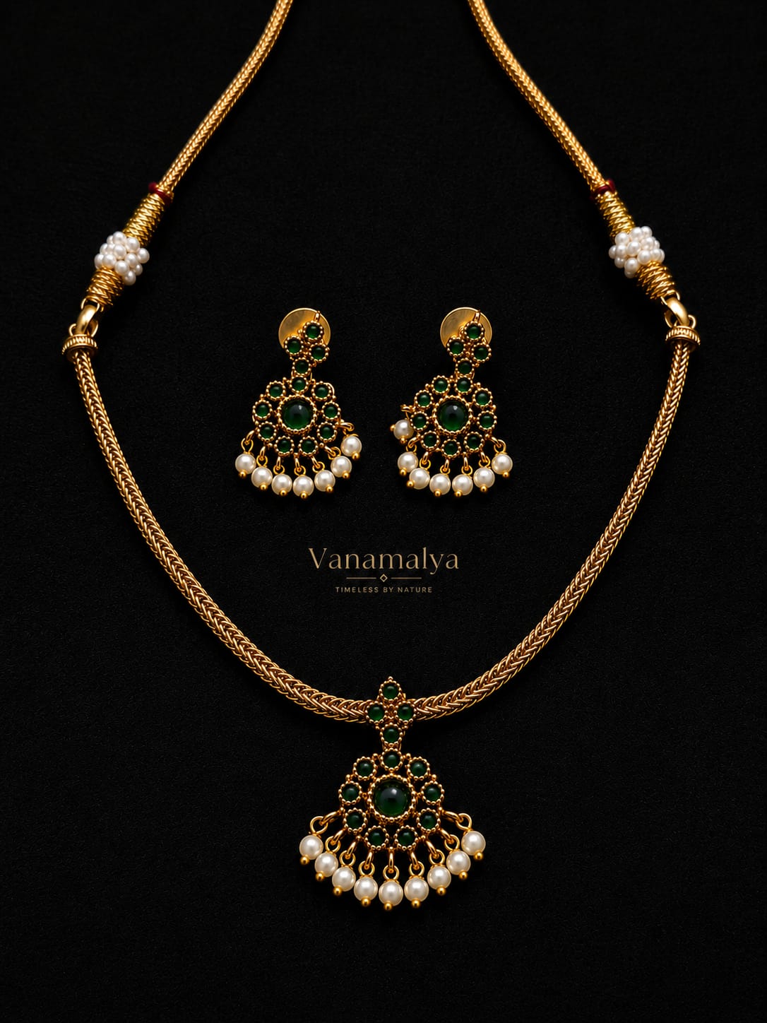 Meenakshi Necklace — gold-toned imitation jewellery by Vanamalya