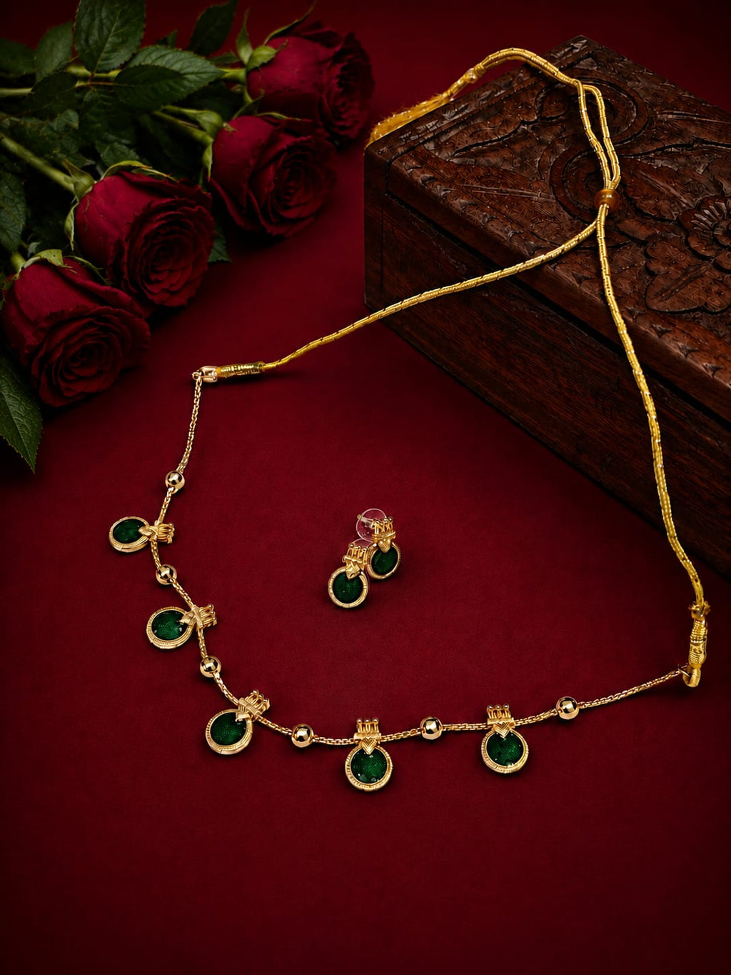 Ruby Drop Necklace — view 2