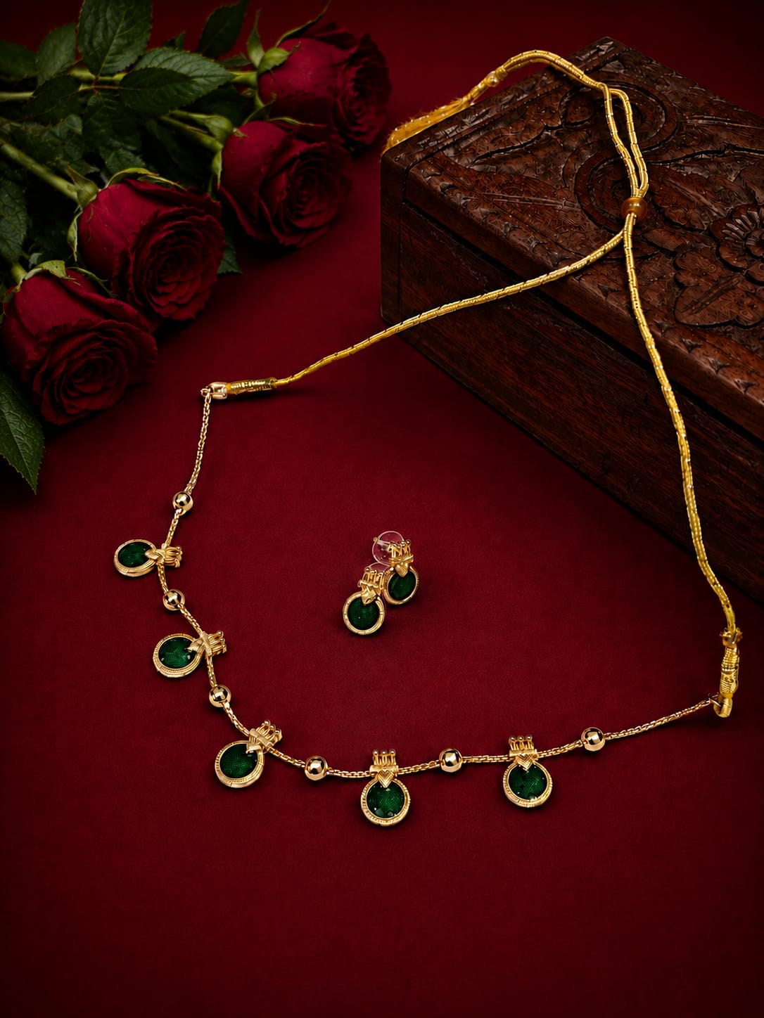 Ruby Drop Necklace — view 2