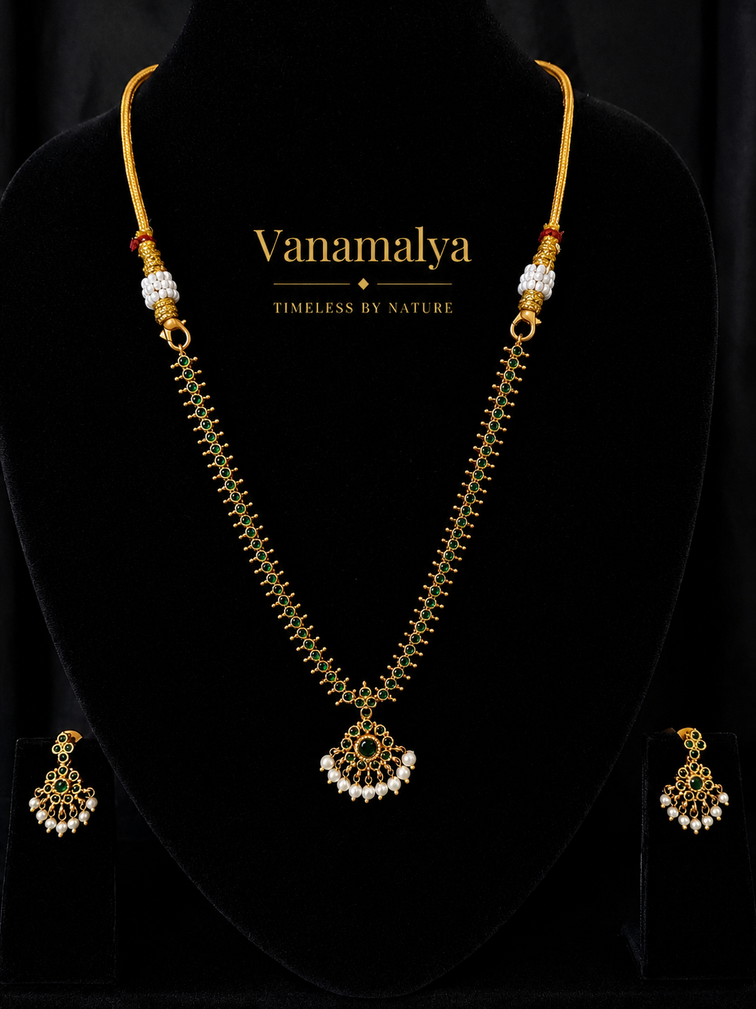 Ambari Necklace — gold-toned imitation jewellery by Vanamalya