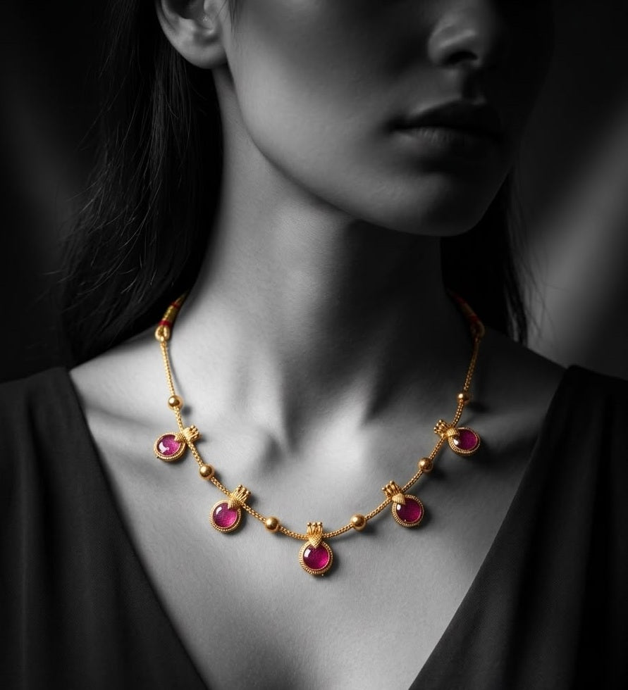 Ruby Drop Necklace — view 3