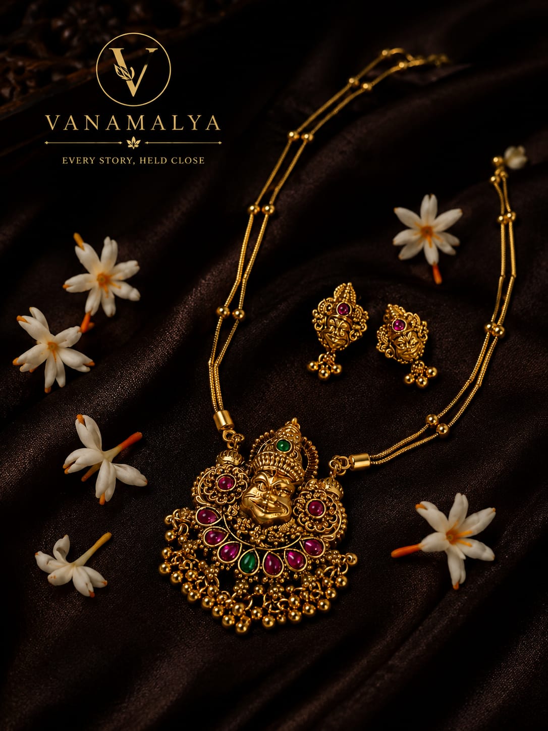 Kathakali Pendant Necklace — view 2
