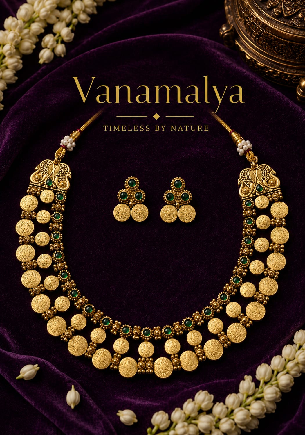 Kasavu Coin Necklace Set — view 2