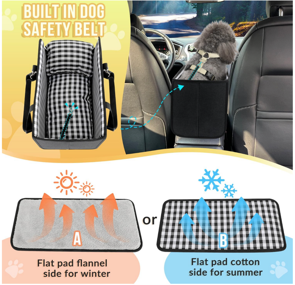 Console Dog Car Seat for Small Pets