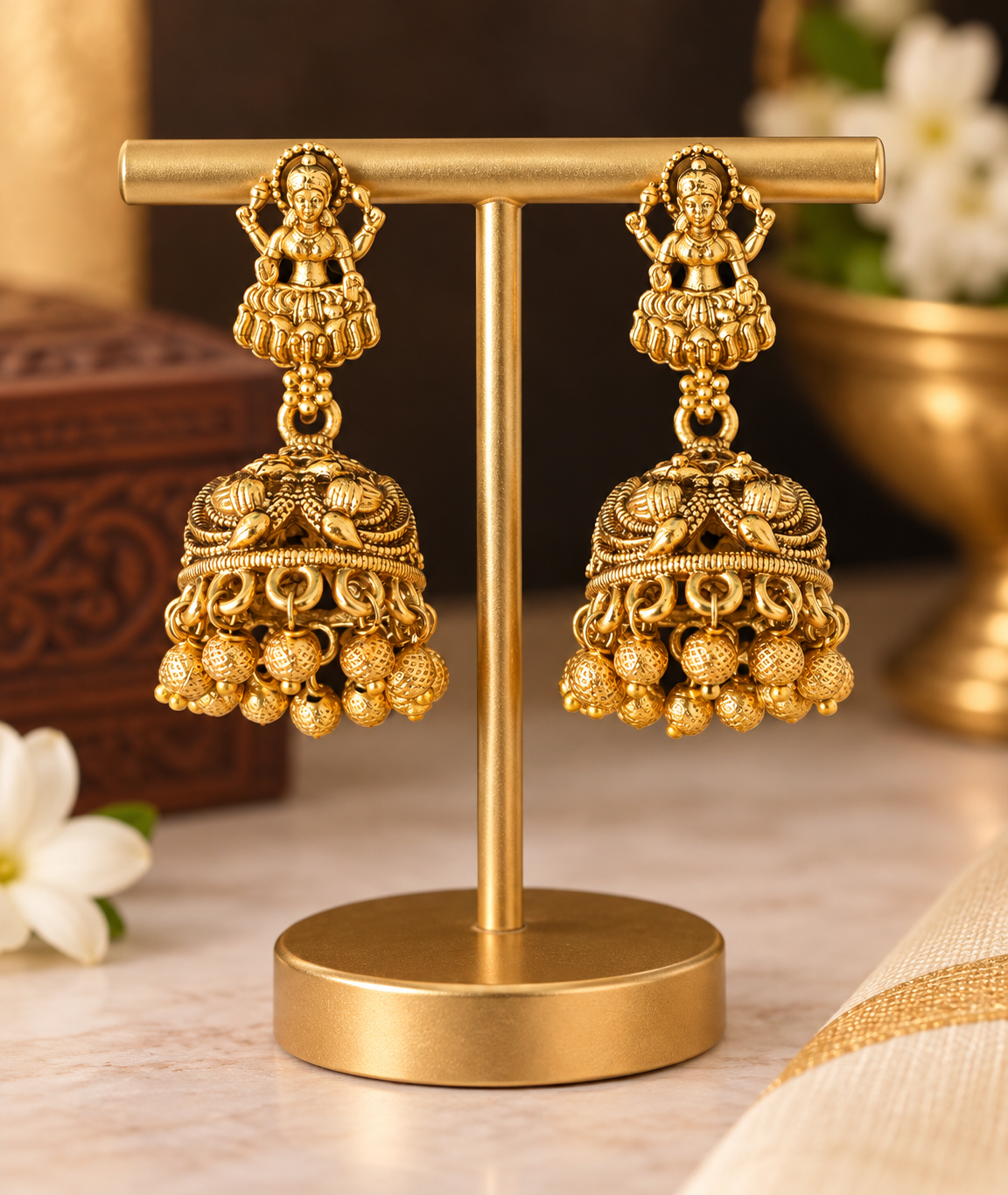 Divine Heritage Temple Jhumka Earrings