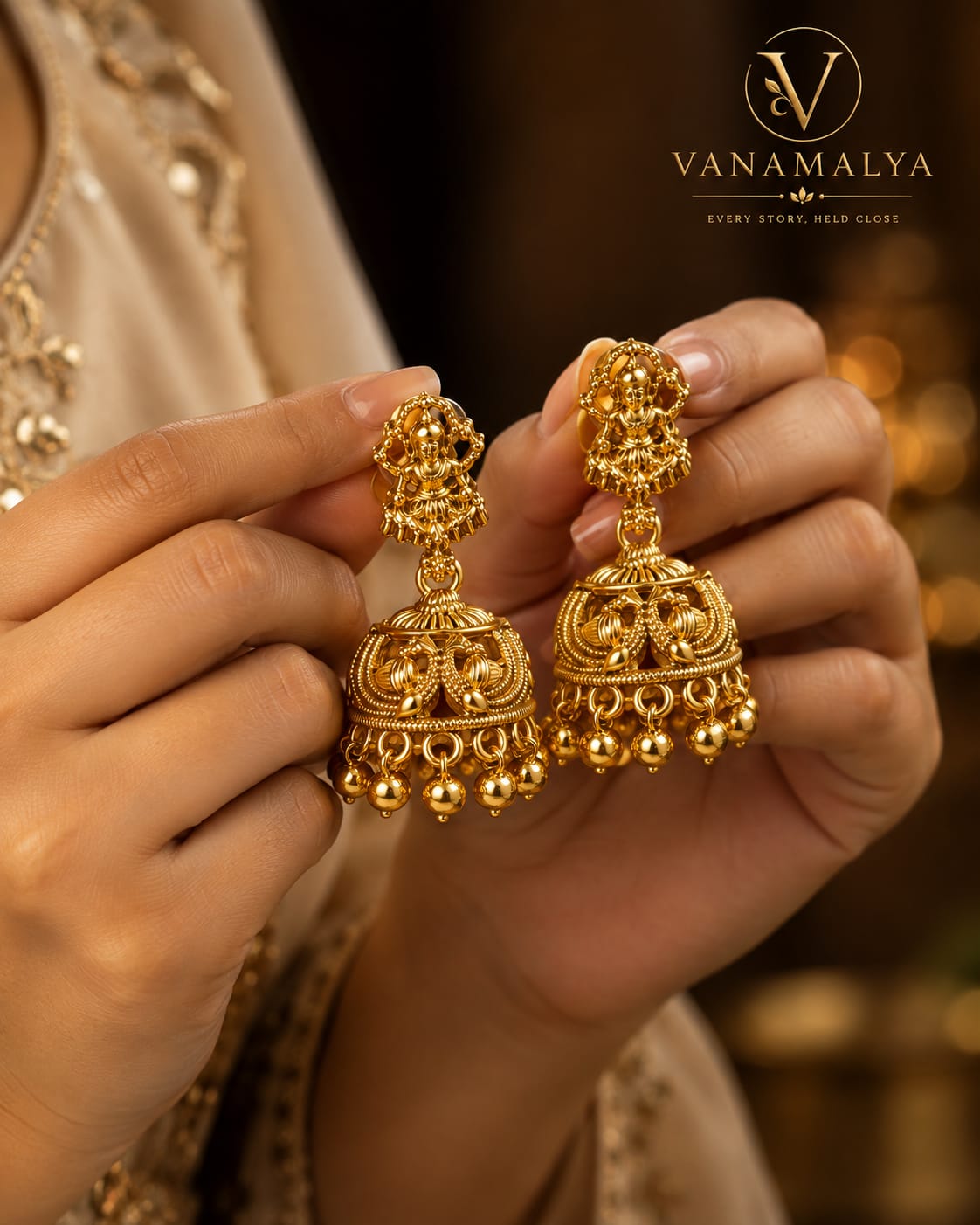 Divine Heritage Temple Jhumka Earrings