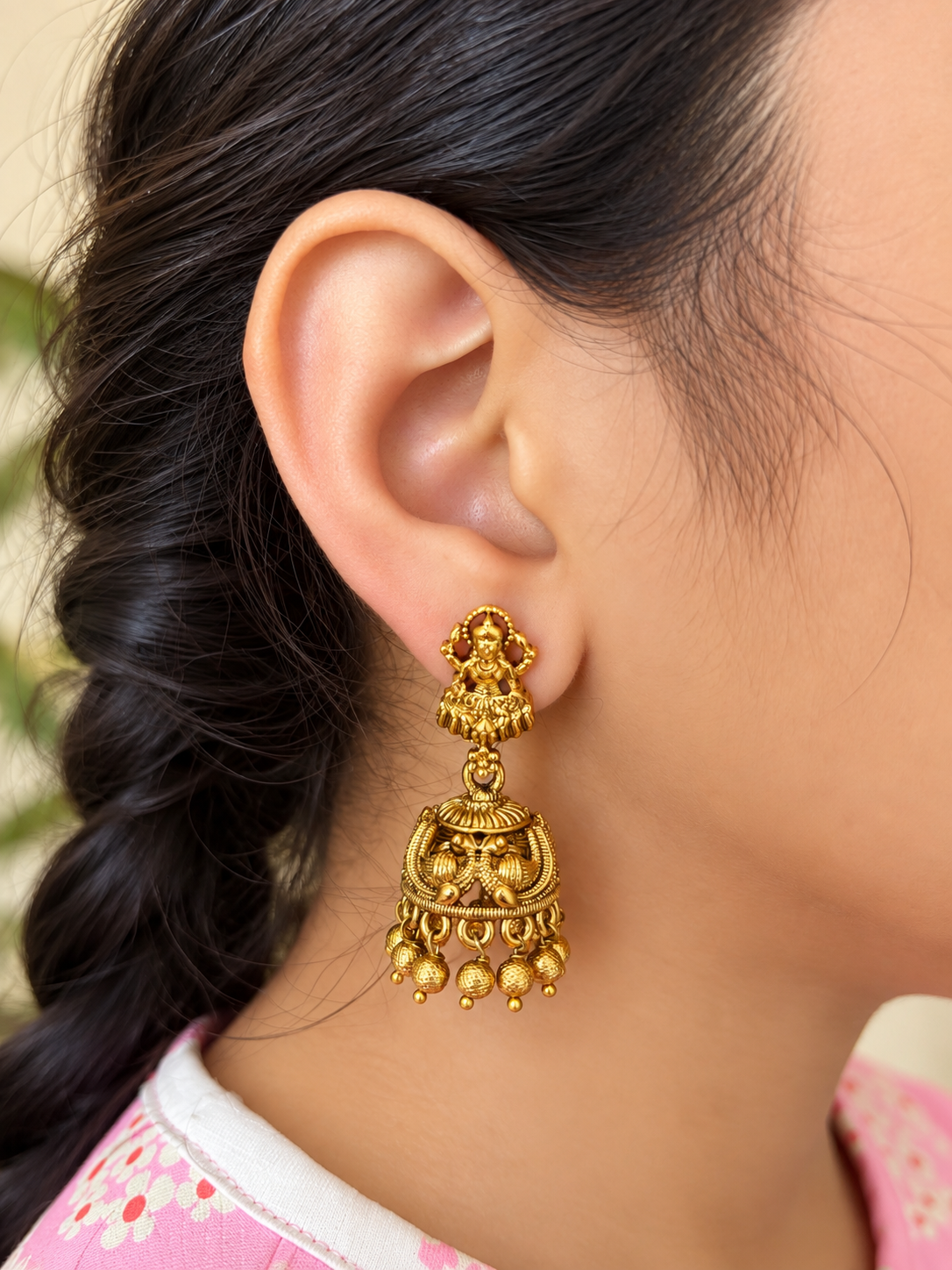 Divine Heritage Temple Jhumka Earrings