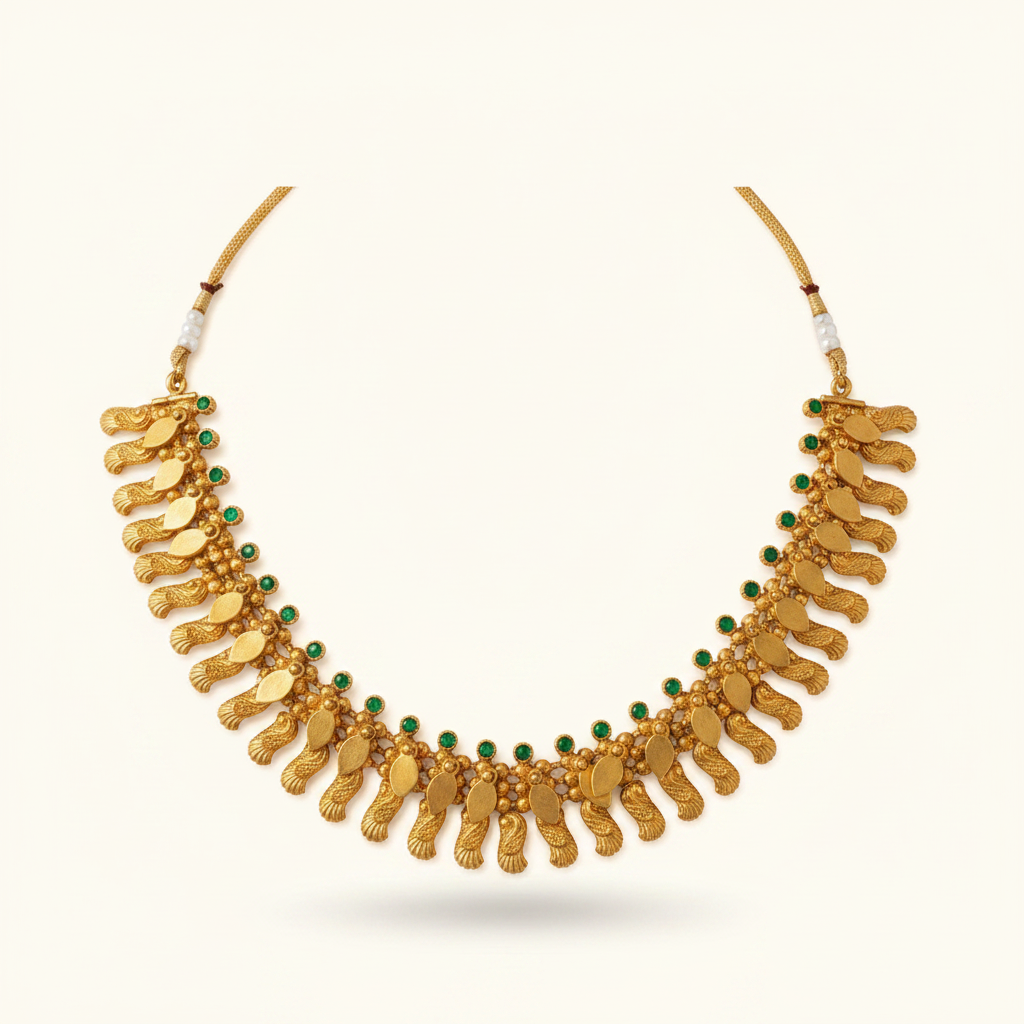 Mango Motif Temple Necklace image generation